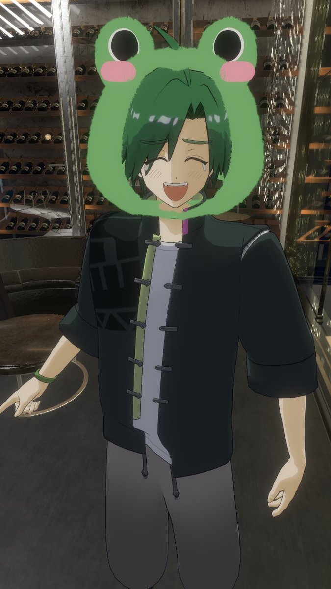 ついにバメッサくんを改変して🐸バメッサくんとなりました

緑髪のバメッサくんいいね💚

 #VRC_BAMESSA