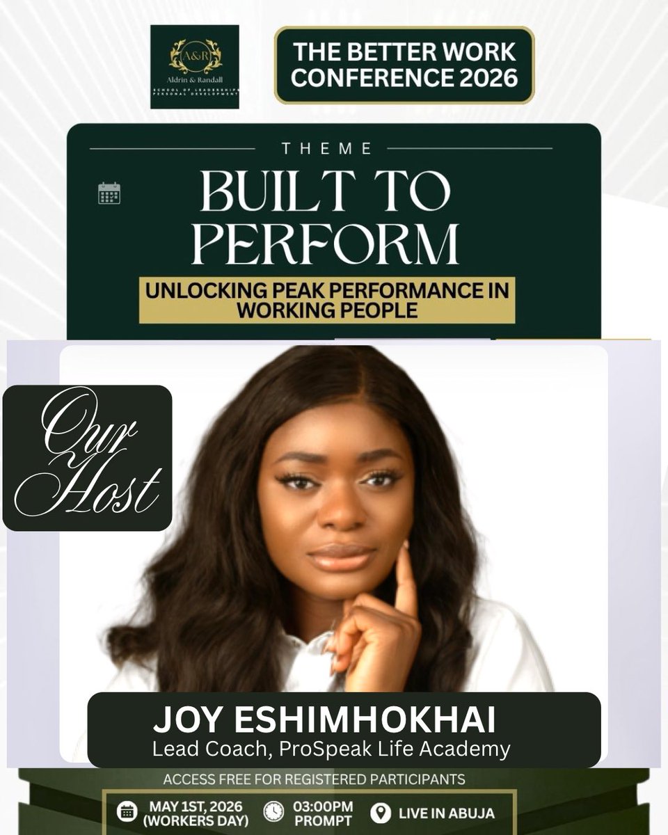 wayobenjamin's tweet photo. THE BETTER WORK CONFERENCE ALSO COMES WITH THE OFFICIAL BOOK LAUNCH OF MY NEW BOOK!

On the 1st of May (Worker’s Day &amp; my Birthday), I will be convening the BETTER WORK CONFERENCE 2026 as well as officially Launching my new Book, 
‘WORK LIKE A FOOL UNTIL THEY KNOW YOU ARE WISE’ https://t.co/p1qnAiXoIK