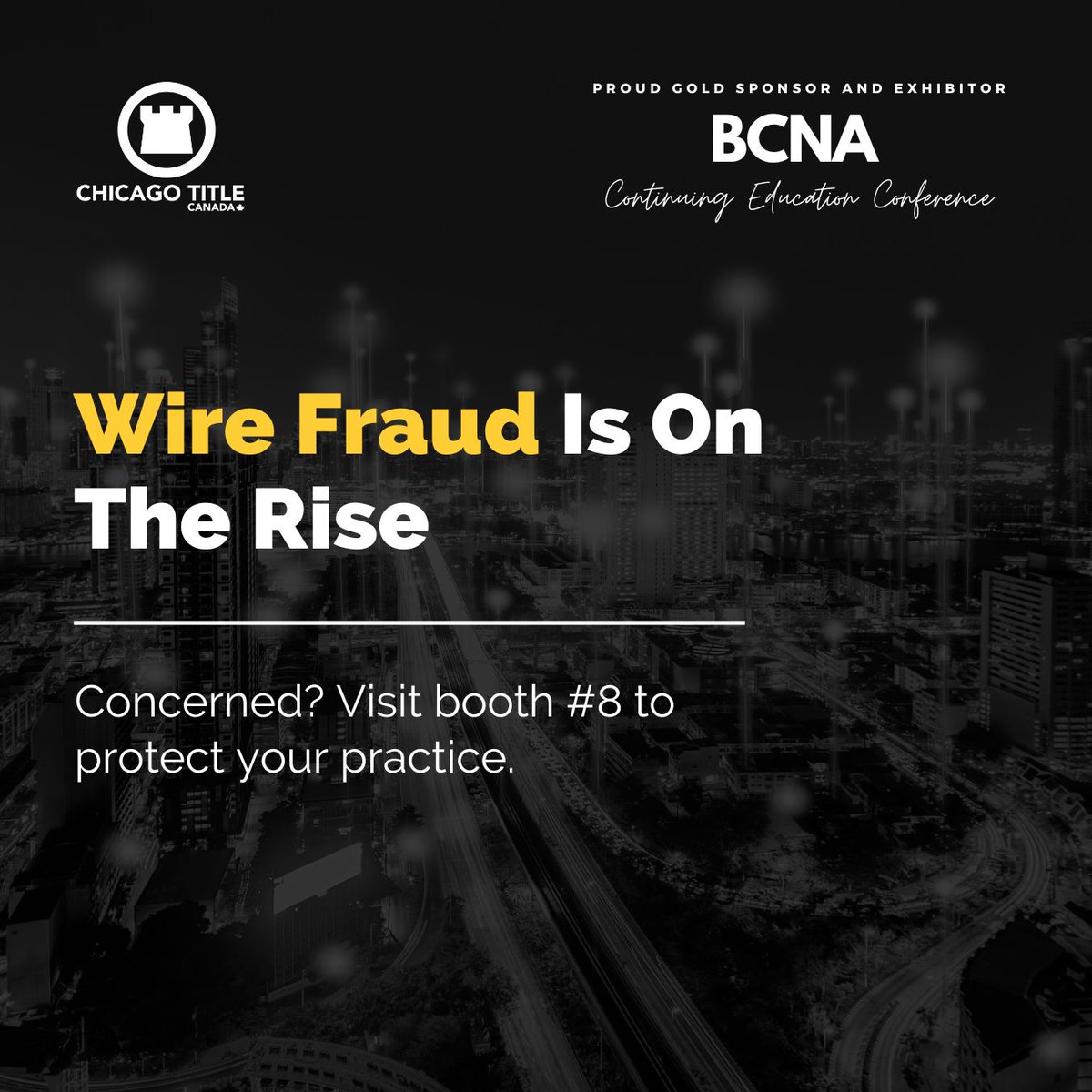 BCNotaries's tweet photo. One click. One wire. One mistake. That’s all it takes.

Visit us at booth #8 to discuss how to spot the red flags, close the gaps, and protect your practice. https://t.co/rIoMcOn6xO