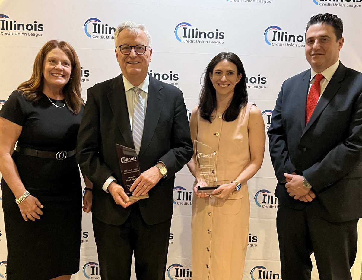 ILCULeague's tweet photo. ICUL is happy to have Margaret Croke - State Rep. and State Sen. Mark Walker join our #ifpa panel today during the State Legislative Summit. They are great friends to the #creditunion movement and we’re thrilled to honor them both as our 2026 Legislative Champions. https://t.co/TvDfEH1nDH