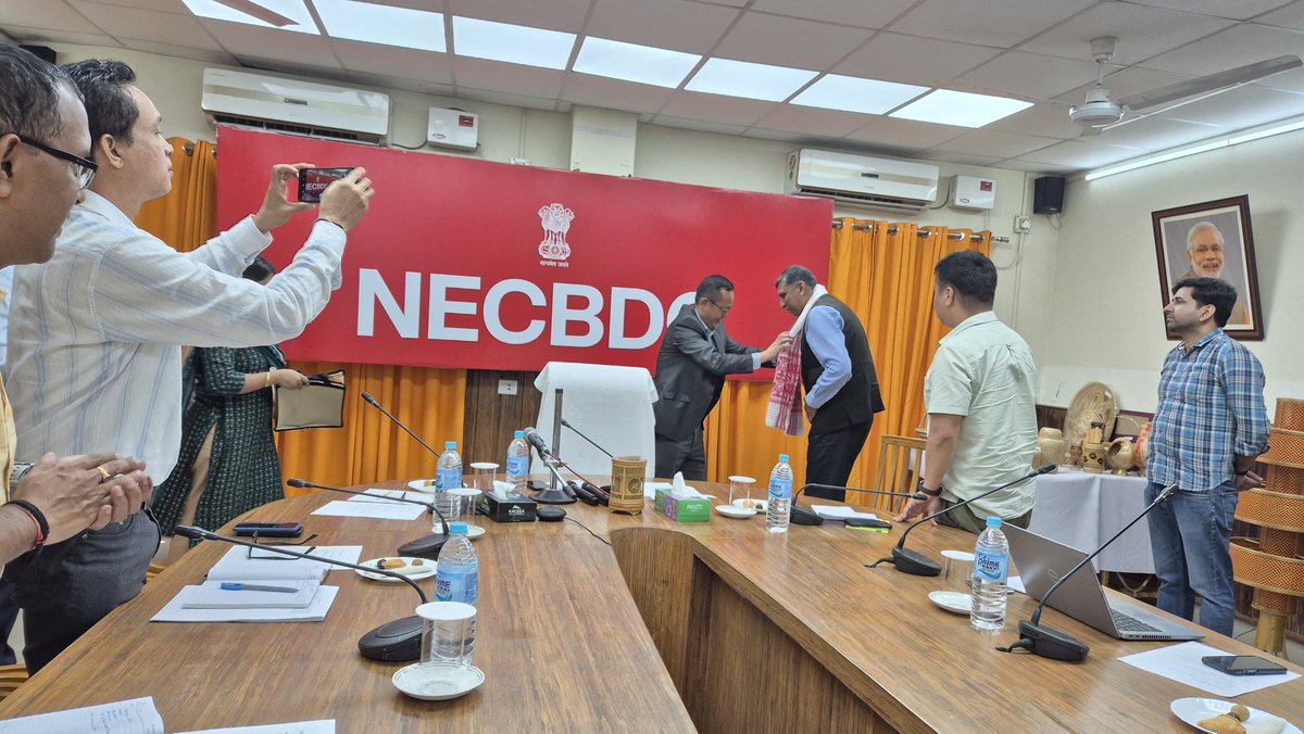 NECBDC's tweet photo. A productive meeting between North East Cane and Bamboo Development Council and Flipkart officials on 13 April 2026 focused on onboarding artisan products to e-commerce platforms and strengthening digital market access for handmade bamboo products. https://t.co/dyn8u6PrBK