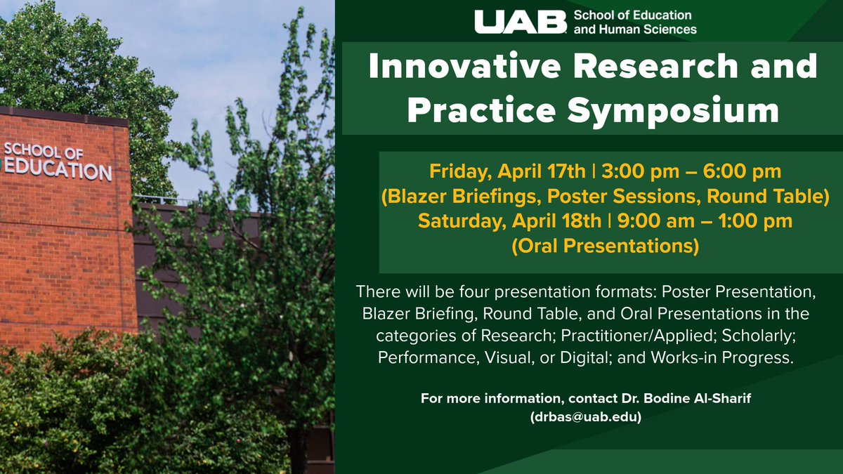 UABSEHS's tweet photo. Mark your calendars for April 17–18, 2026, and come celebrate the incredible scholarship, research, and applied work happening across our SEHS community! https://t.co/uFMCLRGWOS