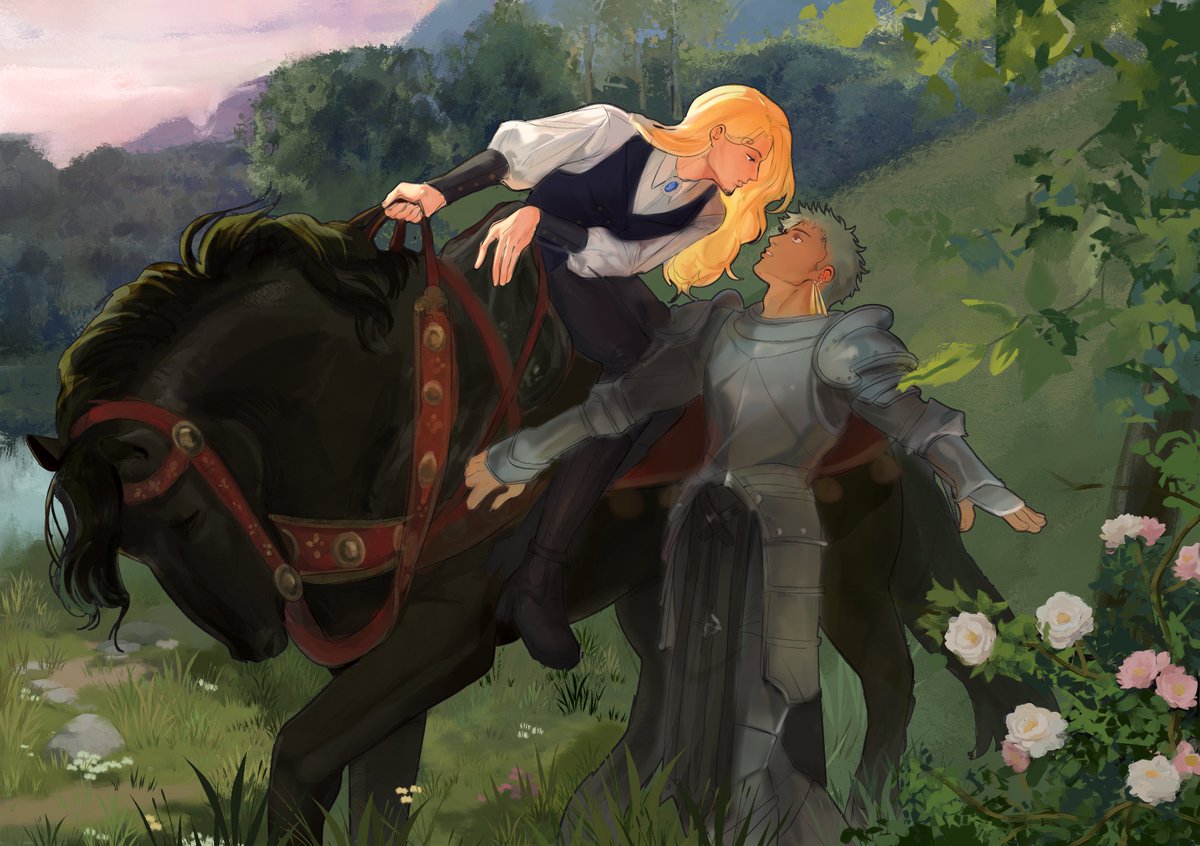 enthaluna's tweet image. prince and knight #zosan