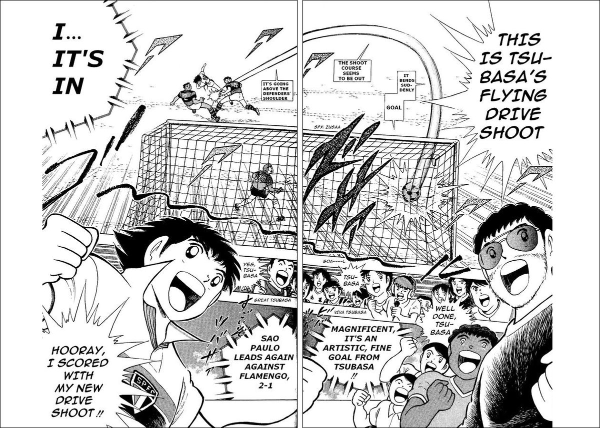 Un des trucs qui fait que j'aime autant Captain Tsubasa, c'est que même si c'est très exagéré, la plupart des tirs sont réalisables en vrai si on essaie