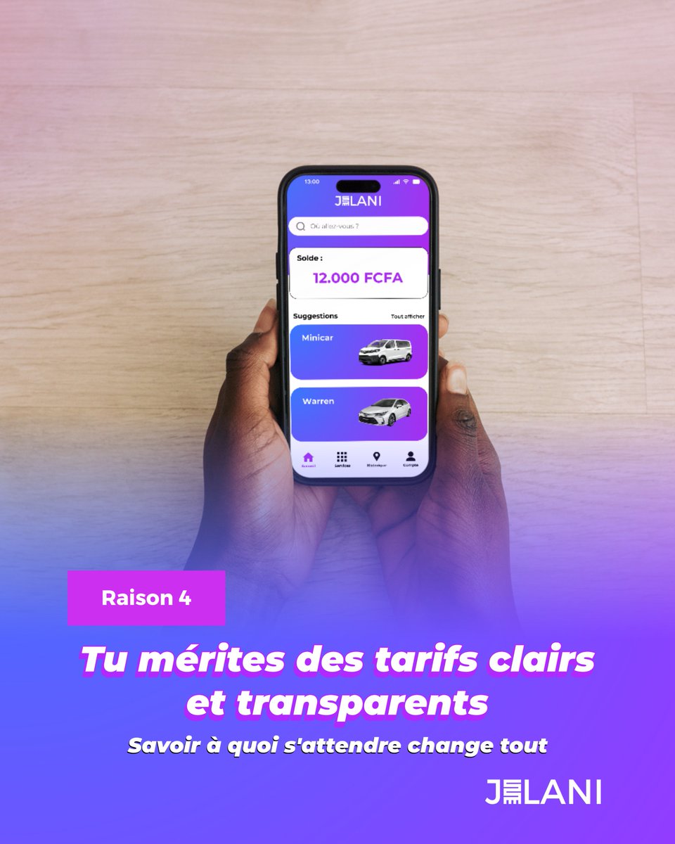 jelani_ci's tweet photo. RAISON 4 : Tu mérites des tarifs clairs et transparents 💜 https://t.co/KFqQUWPxjH