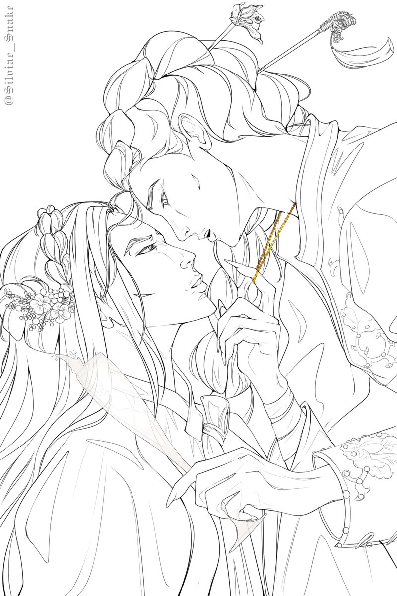 Lineart for those who like to see it. I'm afraid to color this.