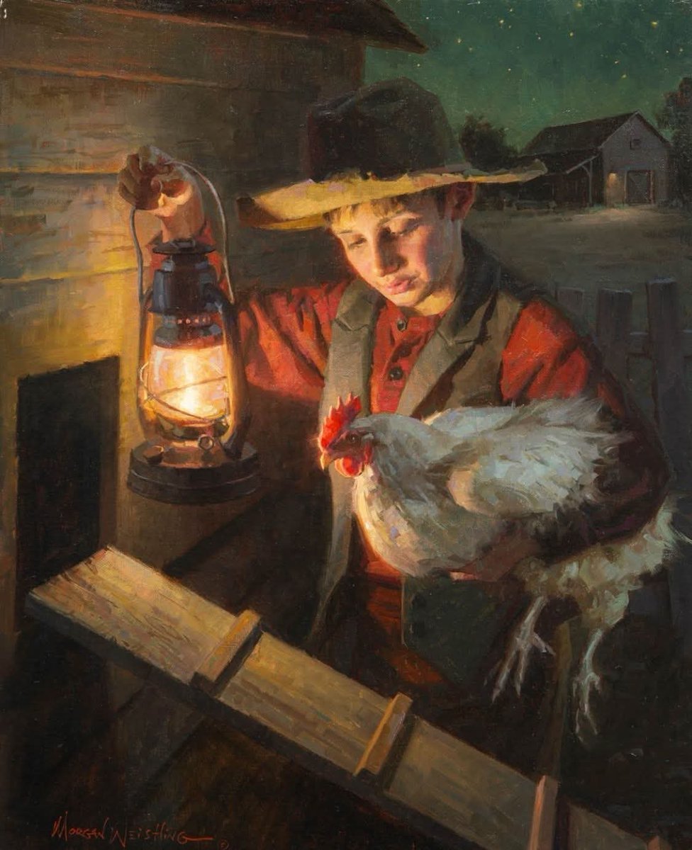 JimBeattie18's tweet image. The Prodigal Chicken Returns 
Morgan Weistling   (American artist)