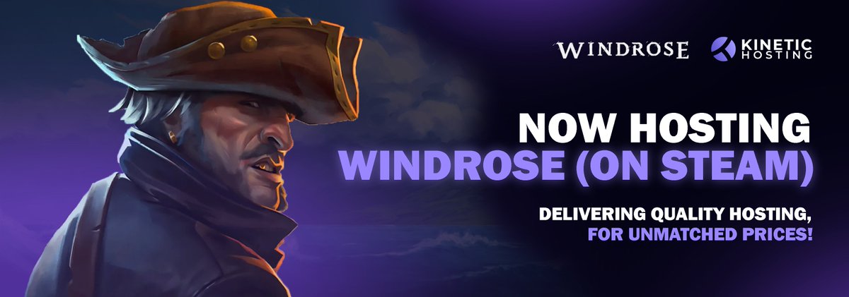 KeplerXG's tweet photo. With the official release of Windrose, I know many of you are looking for a reliable way to host your own worlds without breaking the bank. Kinetic Hosting provides affordable, high-performance servers.

Click the link to find out more
https://t.co/4UGfk1swjV https://t.co/ia5OmjmzF6