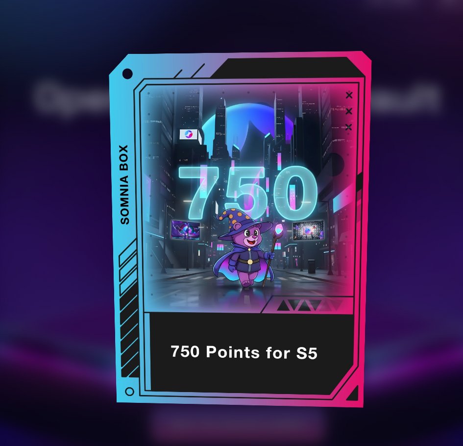 aling2000520's tweet image. Just pulled 750 Points from the Somnia Lootbox. #Somnia #Lootbox #Web3 lootboxes.somnia.network
