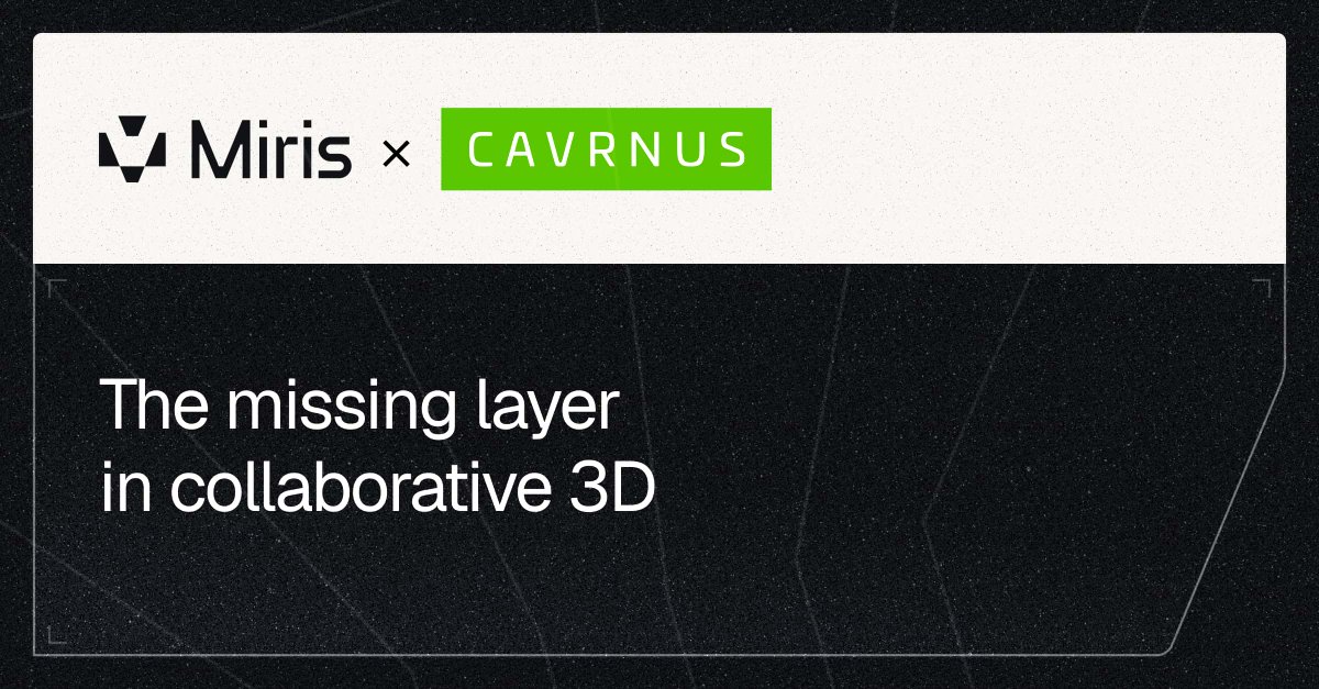 Traditional content delivery falls apart for real-time 3D

So we partnered with <a href="/cavrnus/">Cavrnus, Inc.</a> to demonstrate how adaptive spatial streaming helps teams build better collaborative 3D experiences at scale.

Read more: miris.com/blog/the-missi…