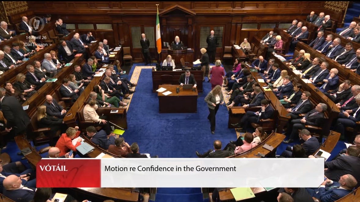 RyanAlbert2026's tweet image. 🚨 BREAKING: 

TÁ 92 - 78 NÍL — Motion Carried

Irish Government survives 

Among Independents voting TÁ were Barry Heneghan TD and Michael Lowry TD. 

#FuelProtest