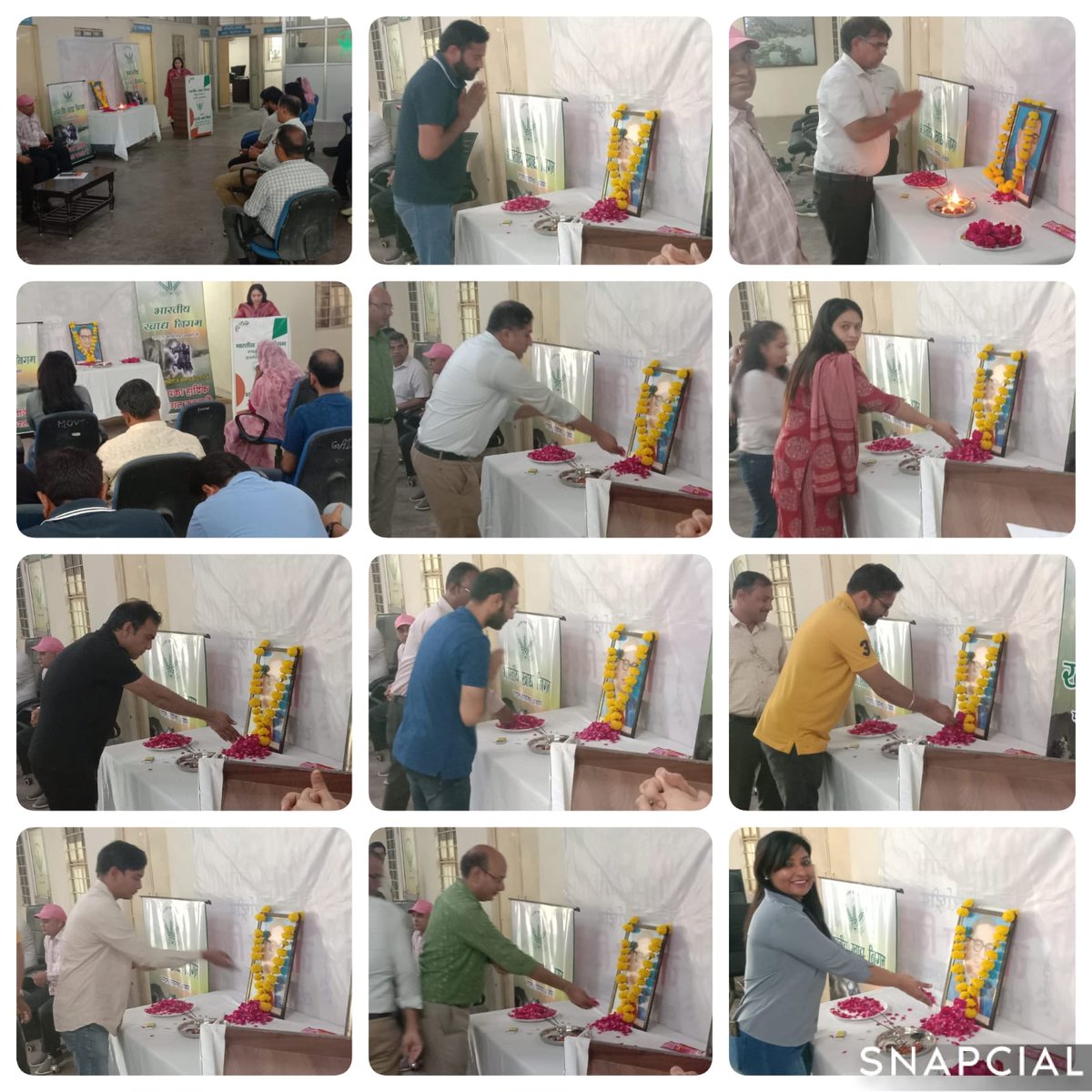 दिनांक 13.04.2026 को मंडल प्रबंधक महोदय की उपस्थिति में मंडल कार्यालय, अजमेर में, डॉ. भीमराव आंबेडकर, भारतीय संविधान के शिल्पकार, को स्मरण करते हुए उनके समानता एवं न्यायपूर्ण समाज के अमूल्य योगदान को याद किया गया तथा सभी ने उनके आदर्शों को अपने जीवन में उतारने का संकल्प लिया|