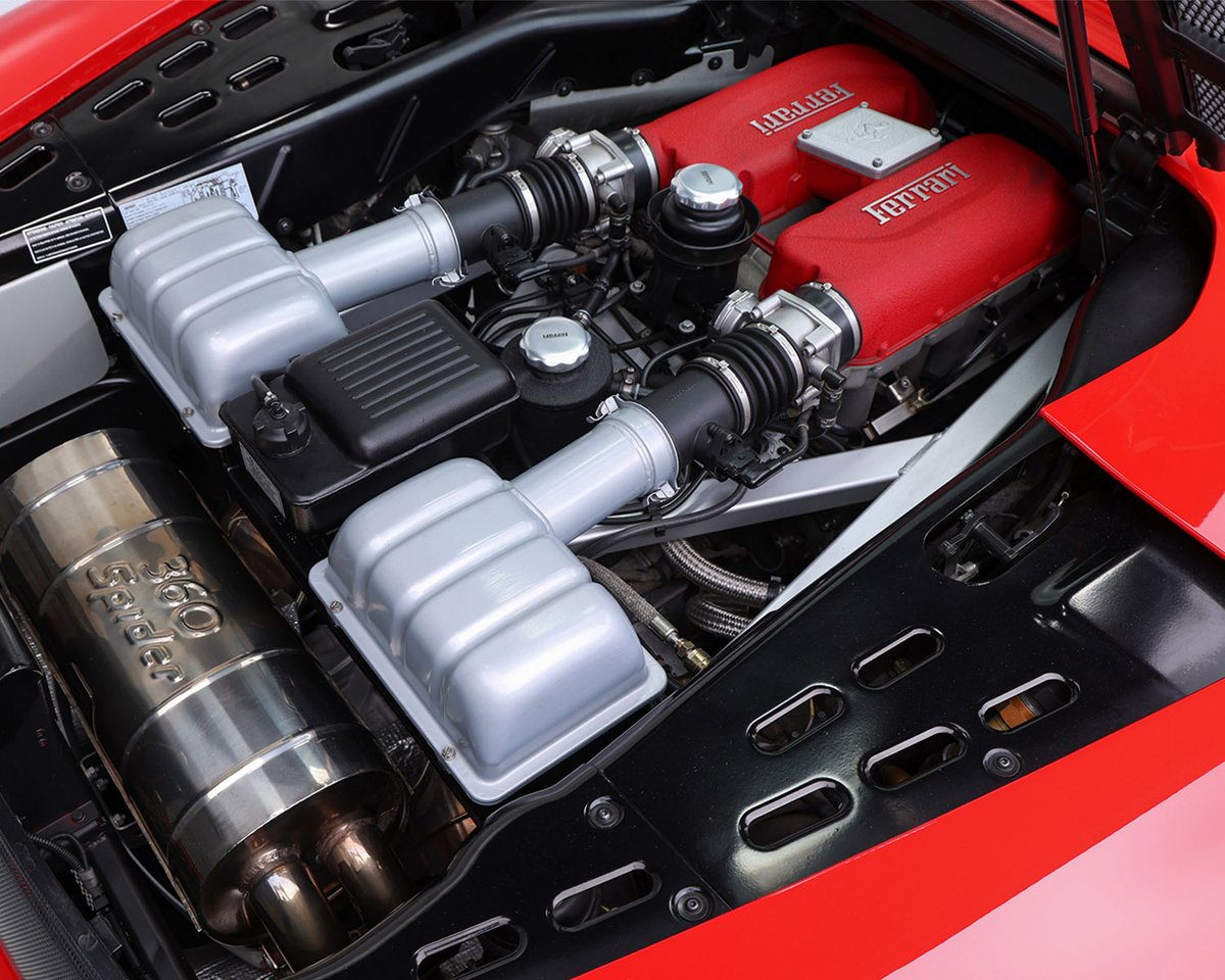 Barrett_Jackson's tweet image. Hear it, feel it, can’t miss it. This 2004 @Ferrari #360 #Spider #F1 is powered by an overhead cam V-8 engine paired with an F1 automated manual transmission. Watch it sell with No Reserve during the 2026 #PalmBeach Auction, April 16-18.

Learn more: bit.ly/PB26TW-2004Fer…