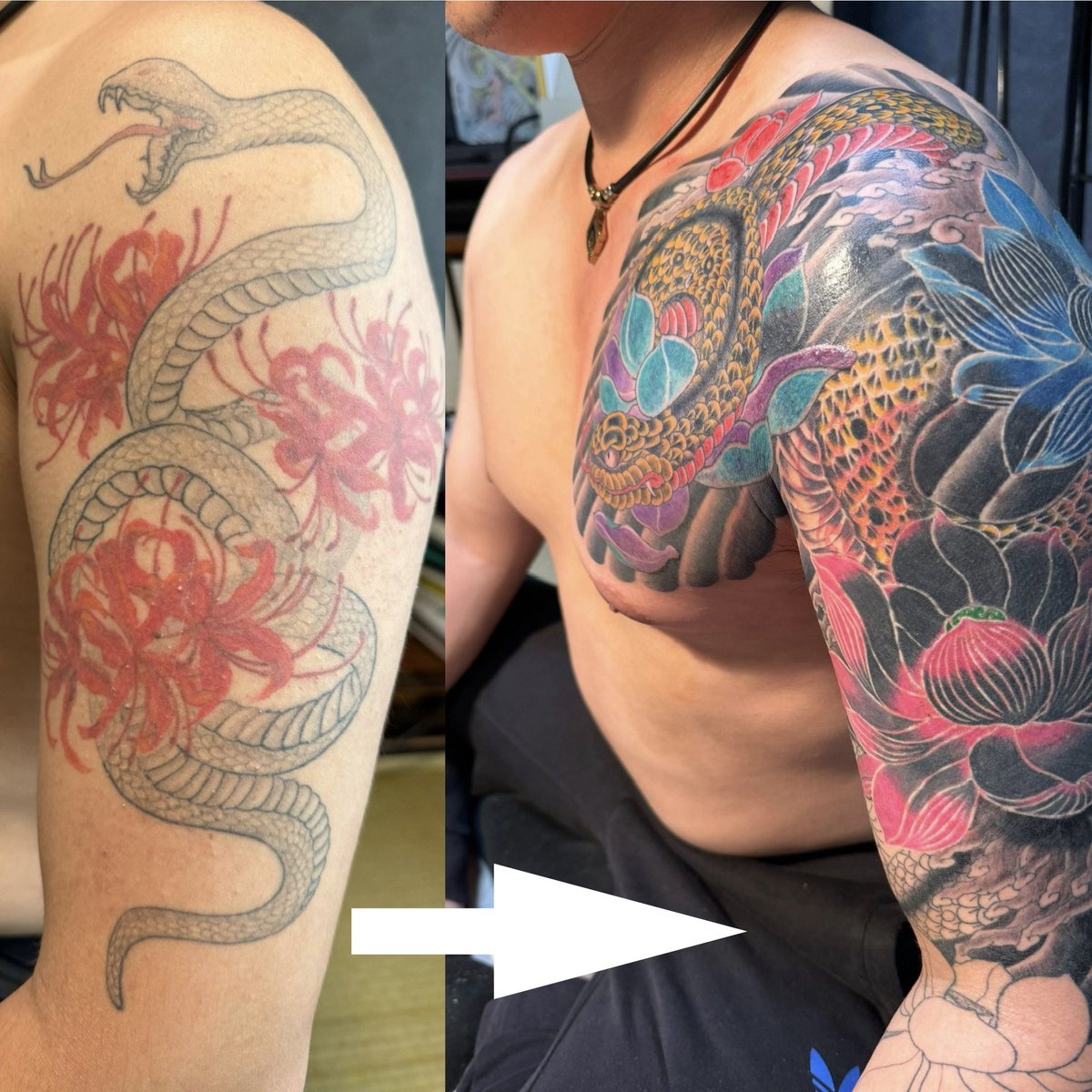 yukio5454hiruta's tweet image. @masayoshitattoo Cover Up Tokyo #coverup #tokyotattoo #タトゥーカバー　#タトゥーカバー専門店　#カバーアップタトゥー　#洋彫り　#和彫り　#和彫り匠　#東京タトゥー　#仙台タトゥー　#刺青