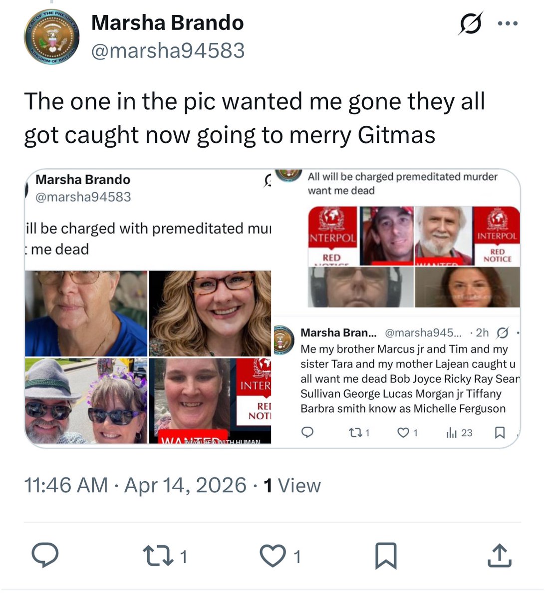 marsha94583's tweet image. There the one in mask bc they got caught haha merry Gitmas to the money laundering fraud admin since 1976