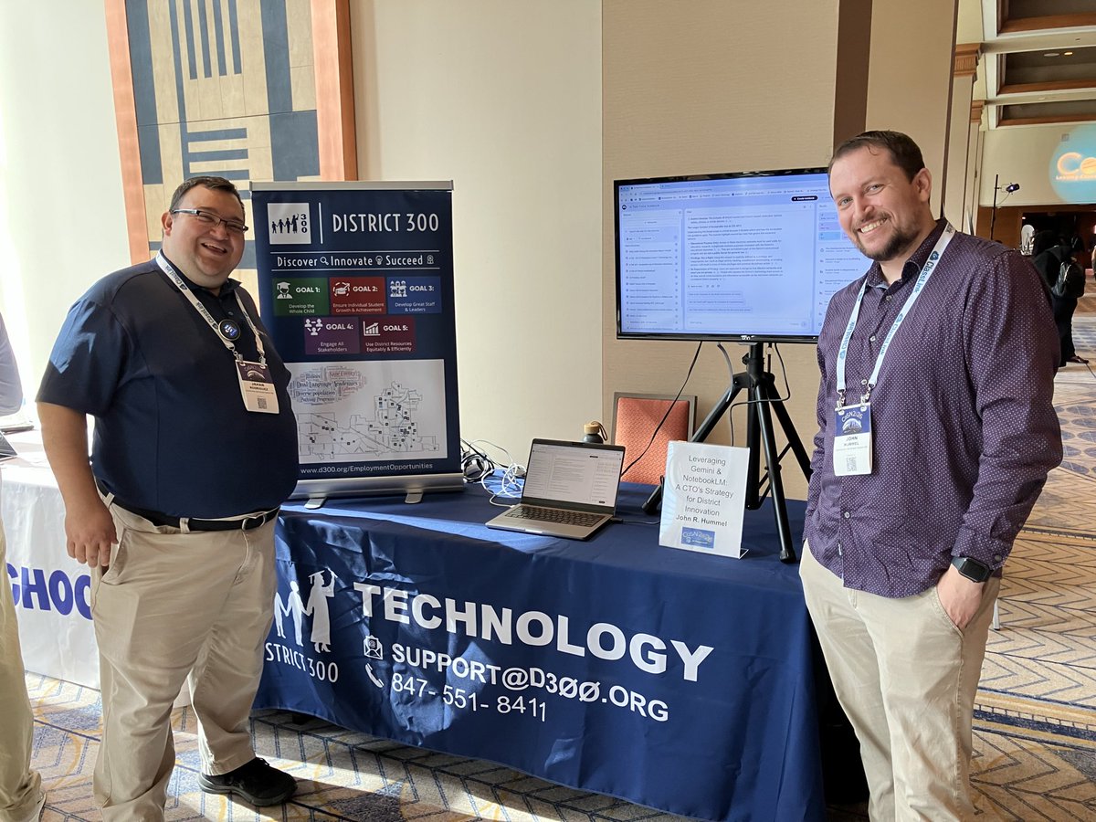 sgorbatkin's tweet image. Outstanding presentation by @jhummel_tech and
@jahanrodriguez
at @CoSN Conference!

@il_etl 
@CUSD300
#GoogleGemini
#NotebookLM
#CoSN2026