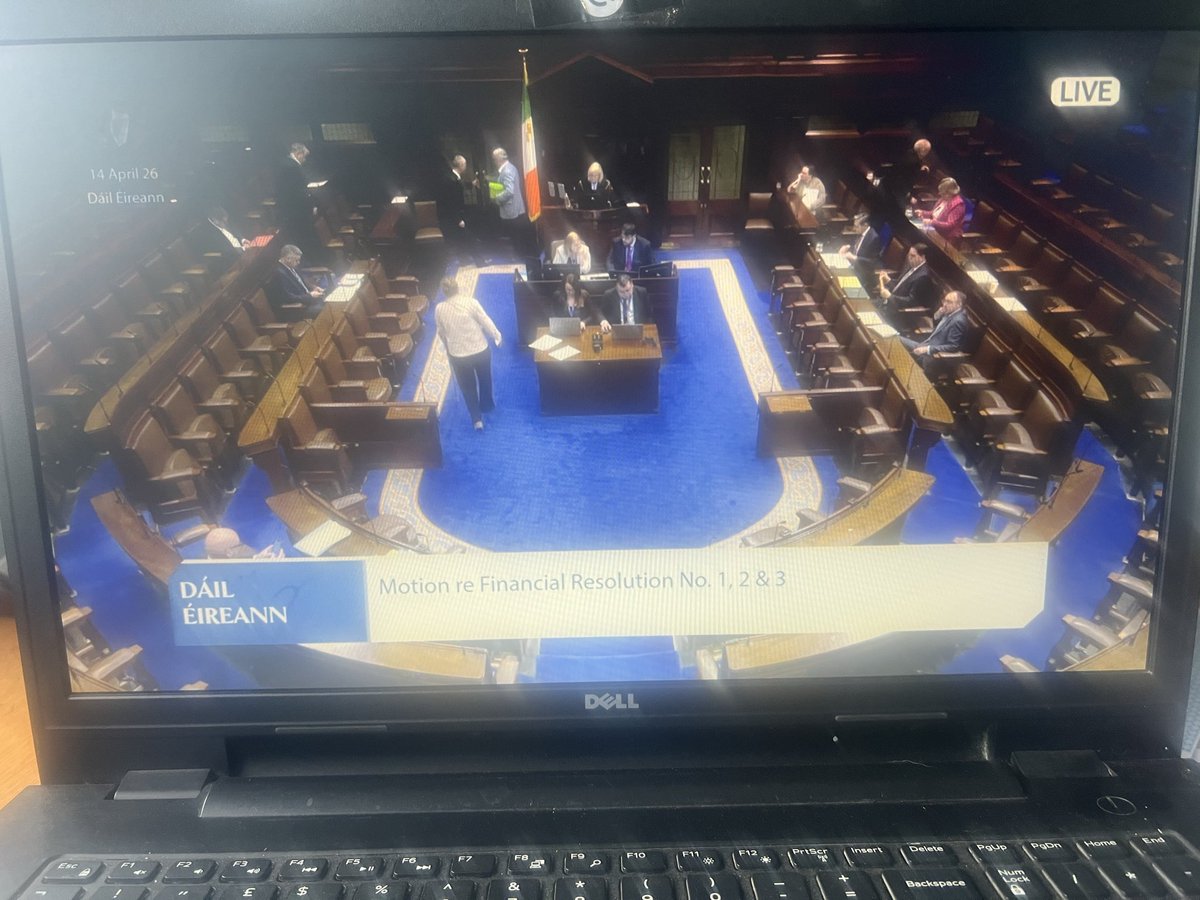 ColinScallan's tweet photo. Empty Daíl chamber for the next motion following the failed #NoConfidence vote. Normal bureaucracy resumes in Ireland. https://t.co/vs5zT95TKY