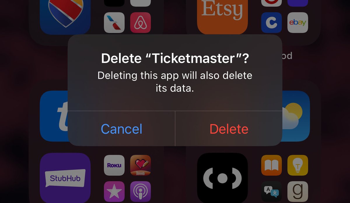 girl i’m bored let’s delete ticketmaster!