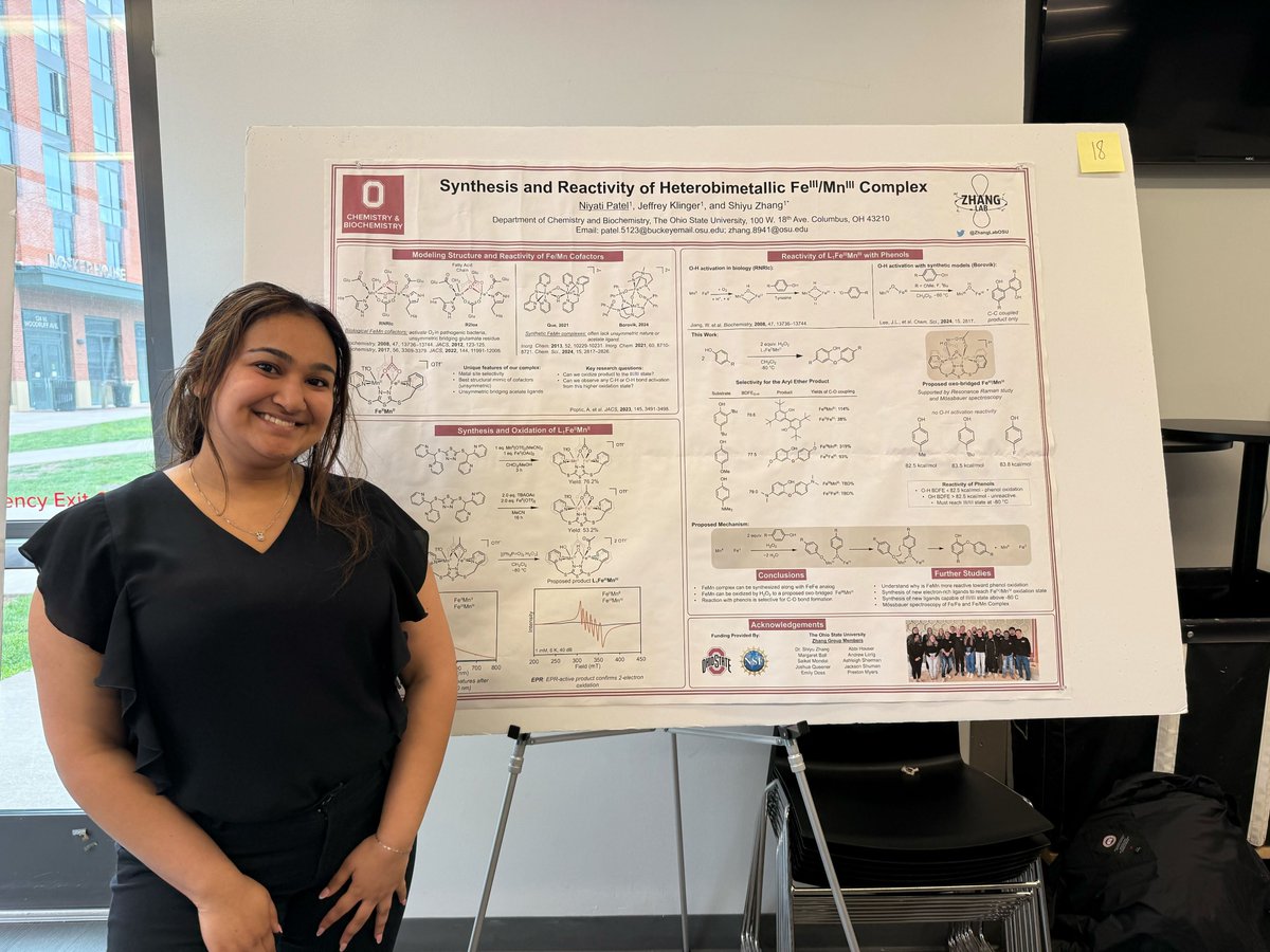 ZhangLabOSU's tweet image. Congratulations to our undergraduate Niya (@NiyatiPatell10) on winning a Poster Prize at the Devon W. Meek Lecture. Wishing her continued success!
@osuresearch @OSU_CBC