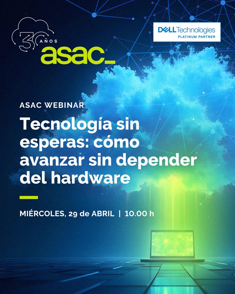 asac_ti's tweet image. 🚀 ¿Tu empresa sigue dependiendo del #hardware para crecer?

Descubre cómo avanzar, escalar sin problemas y ganar eficiencia en #Cloud, en nuestro próximo #webinar.

📅 29 abril | 10:00h
👉 asacti.es/webinar-tecnol…
#TransformaciónDigital #It #TI #Tech