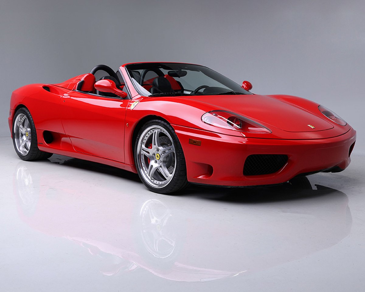 Barrett_Jackson's tweet image. Hear it, feel it, can’t miss it. This 2004 @Ferrari #360 #Spider #F1 is powered by an overhead cam V-8 engine paired with an F1 automated manual transmission. Watch it sell with No Reserve during the 2026 #PalmBeach Auction, April 16-18.

Learn more: bit.ly/PB26TW-2004Fer…