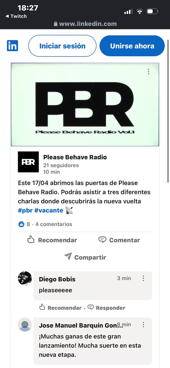 Algo nuevo de mvrk está a la vuelta de la esquina, Please Behave Radio viene ya.

Nos ha dejado esto por
Ig, que si nos metemos en el enlace vemos lo siguiente.

Este 17 de abril pasa cosasssss