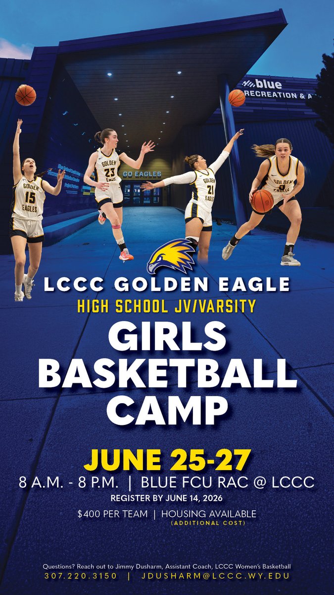 LCCCWBasketball's tweet photo. It’s Time! LCCC Girls’ Team Camp is here! 🦅 Use the link below to sign up! https://t.co/c8bpB5Sdum @CoachRinaldo @Dusharm_Jimmy https://t.co/xvl4V9QP34