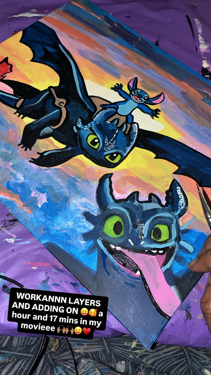 92sturdy's tweet image. WORKANNN LAYERS AND ADDING ON 😝🥰 a hour and 17 mins in my movieee 🙌🏽🙌🏽😝♥️ #artist #painting #project #workint #progress