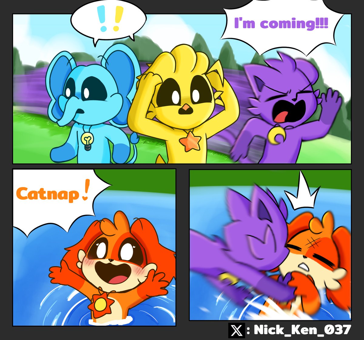 Nick_Ken_037's tweet image. ☀️[ Dogday X Catnap ]🌙
           ⁉️Drowning💦

#Dogday #Catnap #PoppyPlaytimeCatnap #PoppyPlaytime3fanart #smilingcritterfanart 
#smilingcriters 
#smilingcritterau