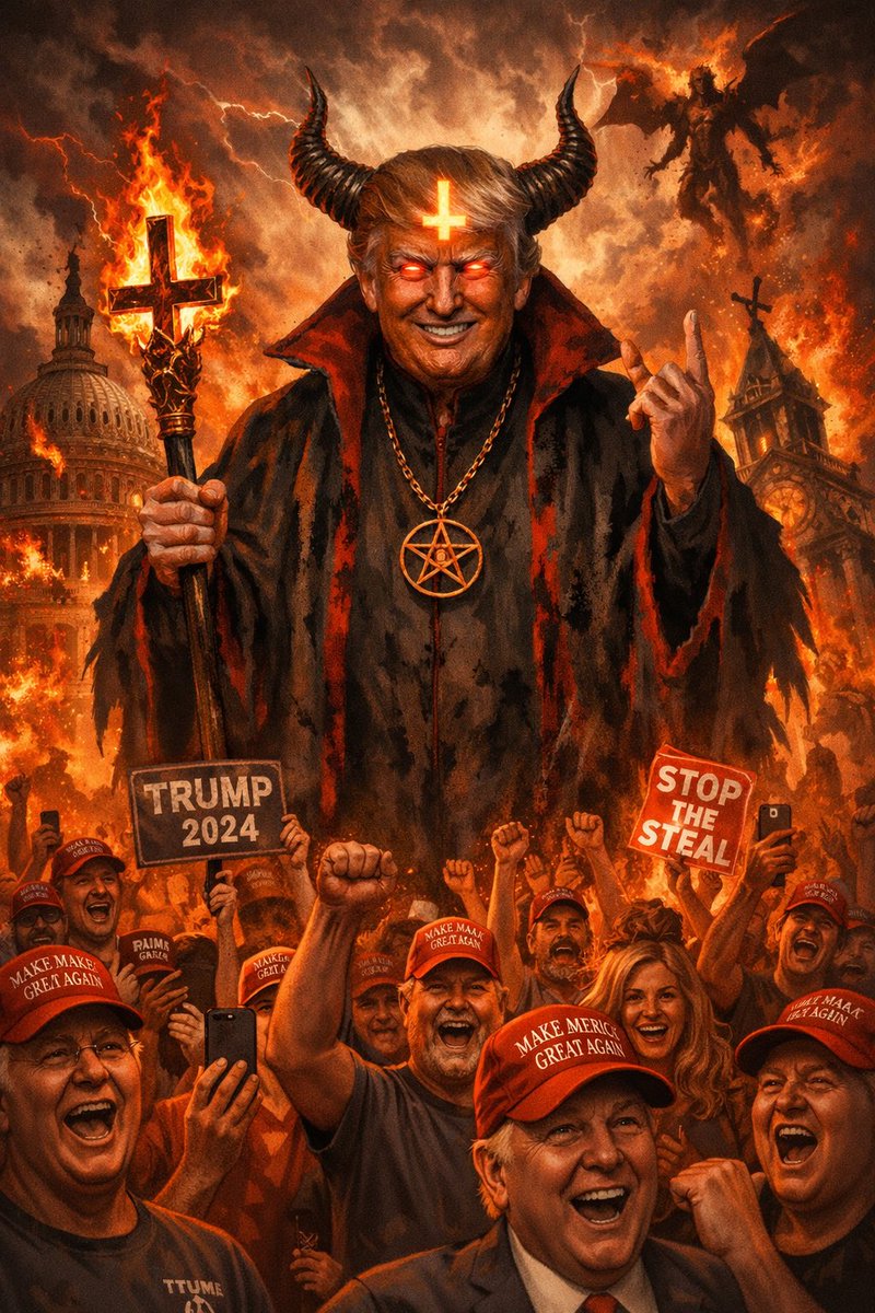 Pinkomomma's tweet image. Wrong. While our government has plenty of flaws, but it was never facing collapse until Elon dedicated himself to the Antichrist.

Dump disrespects Christians while exploiting them for personal gain. Elon actively supports that behavior.