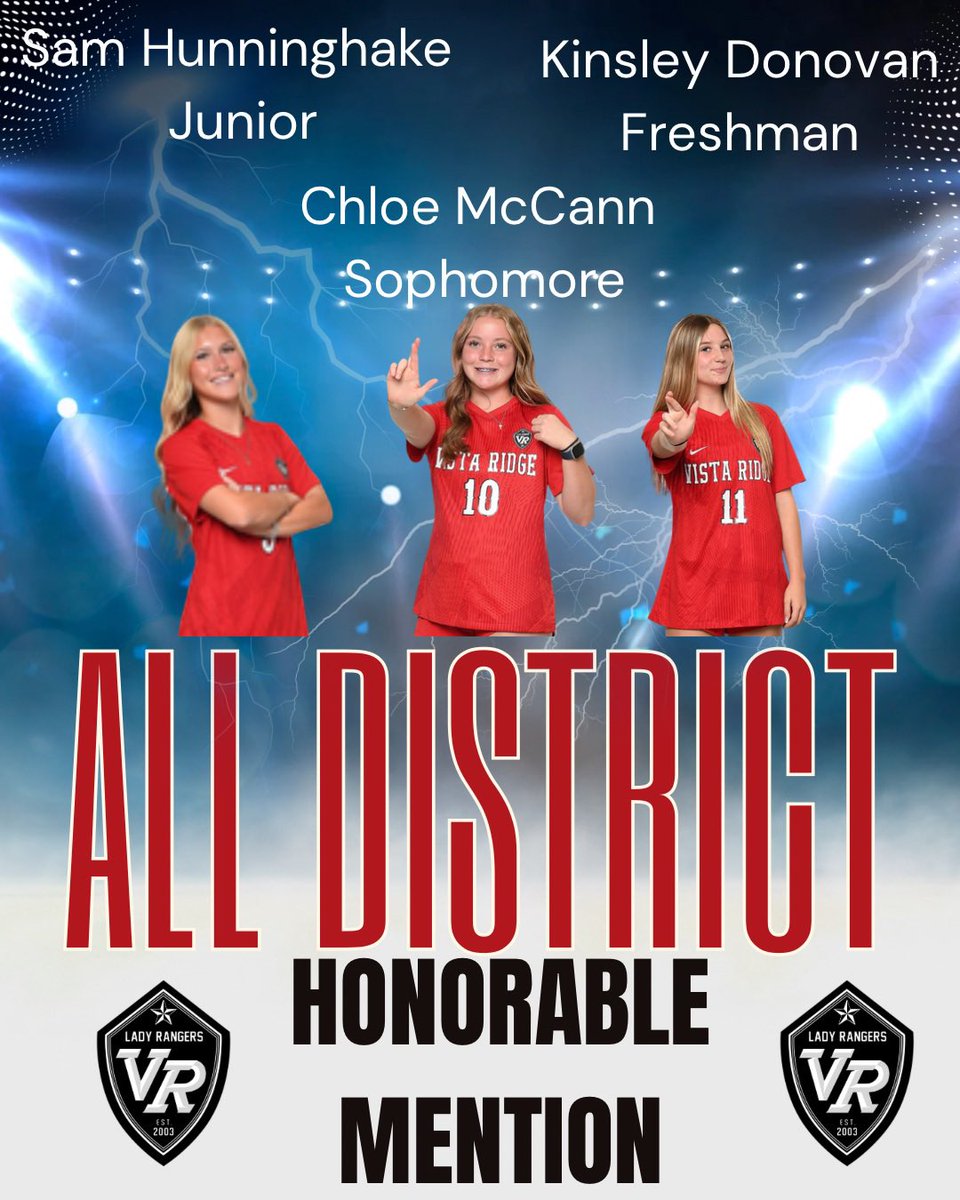 VRLRSoccer's tweet photo. Congratulations to these very Deserving Lady Rangers in recognition of their All District Selections. #VRTWD https://t.co/eSkjKsnFwi