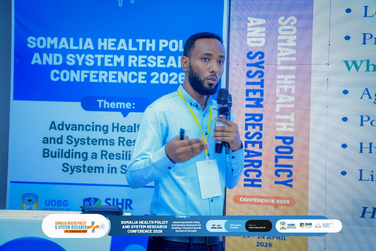 abdullahIndho20's tweet photo. Prevalence of Hypertension and Associated Factors Among Adults in Garowe City, Somalia, 2024

#SHPSTR2026 #UHC #SomaliaHealthPolicy #HealthSystemsResearch
#BiciidCenter #SomaliCulture https://t.co/hSyKx04XRb