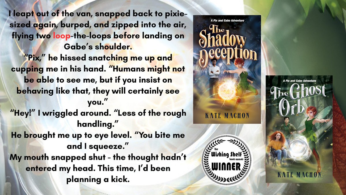 KateMachon's tweet image. Gabe was soooo annoying when I first met him. Why wouldn't I take every chance to annoy him! 😃
Find out more about Pix and Gabe's big adventures here: katemachon.com/books/
Book 3 coming soon!
#vss365 #loop