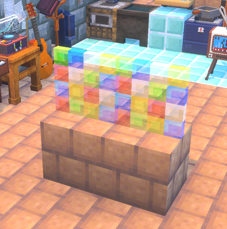 pleinair1212's tweet image. 毎日新ブロック追加283日目【ガラスモザイク】
 #Minecraft #Blockbench