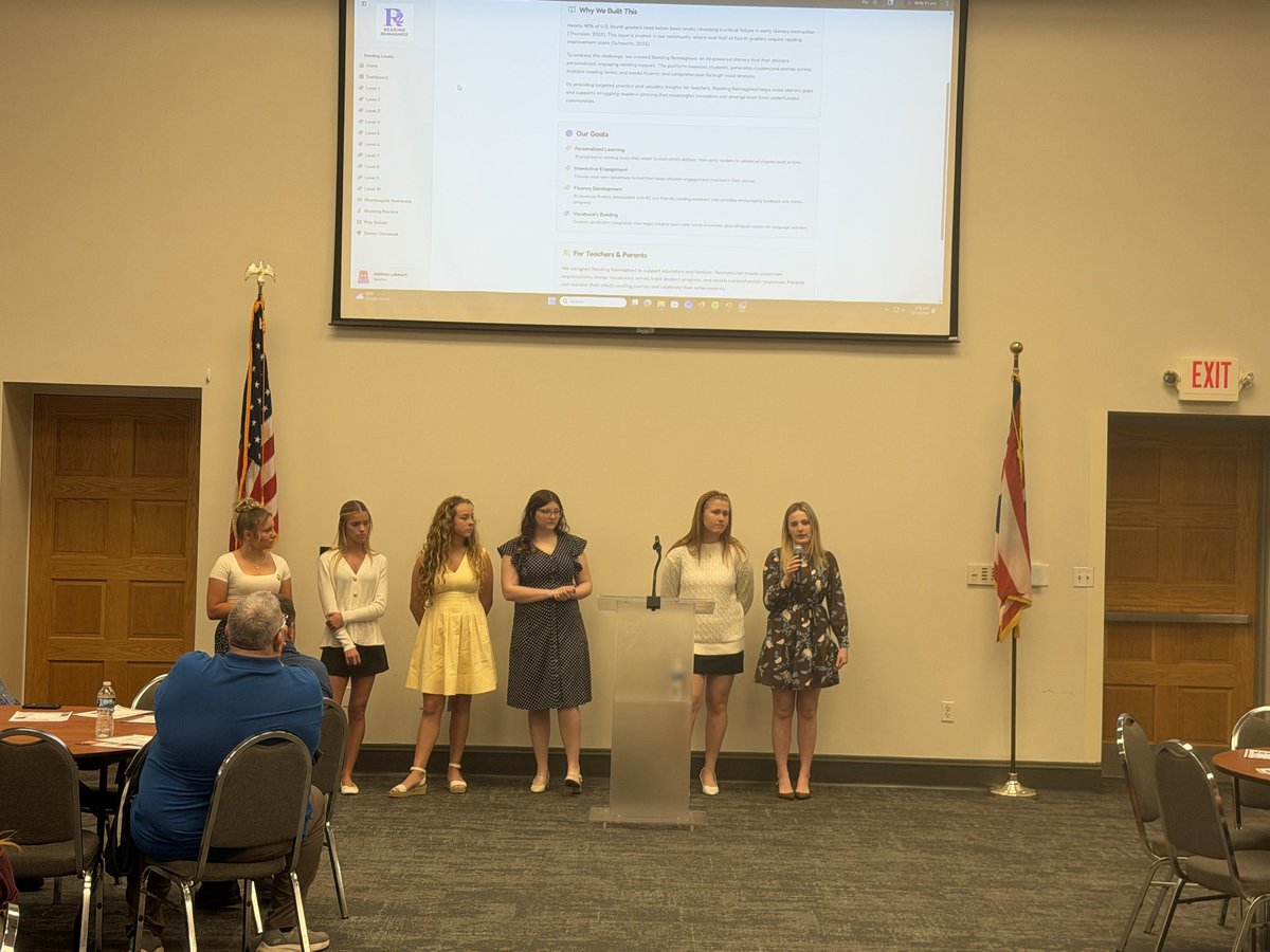 BryanRaach's tweet photo. Huge thank you to the @AppSTEMCollab for providing @r2learning the opportunity to showcase their Reading Reimagined platform today. #WoodNation https://t.co/CULNRGeOLb