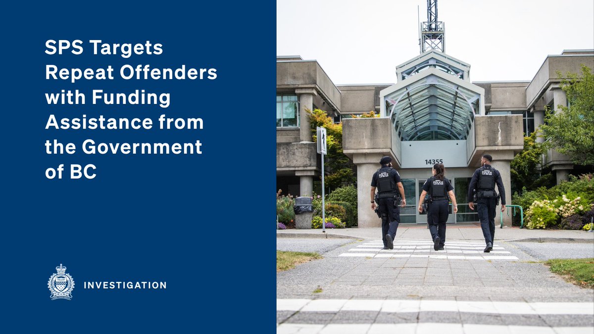 surreyps's tweet image. SPS concluded a 4-month project targeting repeat offenders in Whalley, Newton and South #Surrey. With funding from @BCGovNews SITE program, the targeted deployments resulted in 136 arrests, 55 charges @BCProsecution, 54 weapons seized and more. For details bit.ly/4cnRiWF