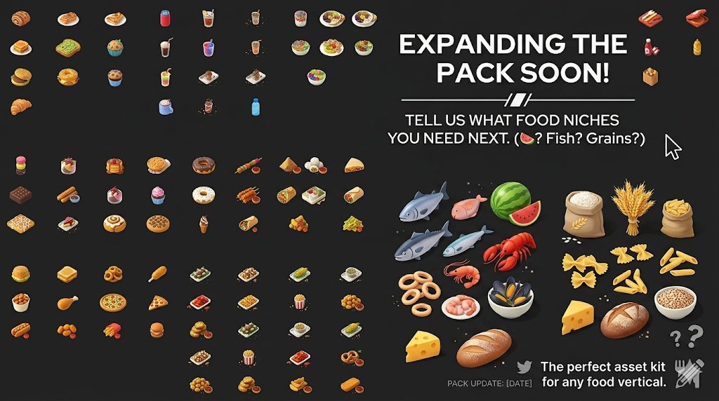 19design97's tweet photo. Expanding the pack soon! Tell us what food niches you need next. 🍉 Fish? Grains? The perfect asset kit for any food vertical. 

https://t.co/vTTa9IPp2r 

#GroceryAppUI #UIAssistance #FeatureRequest https://t.co/jvhsvSjf22