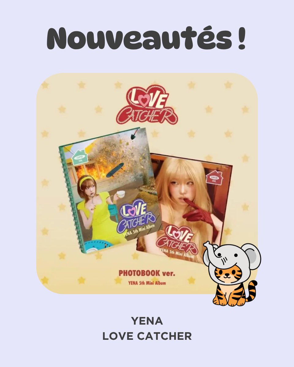 🌟 Nouveauté 🌟 YENA - LOVE CATCHER (PHOTOBOOK version)

Order now!

>> aikop.fr/produit/yena-l…

🌍 Delivery in Europe, DOM-TOM, Maghreb, Turkey

#kpop #Yena #LoveCatcher