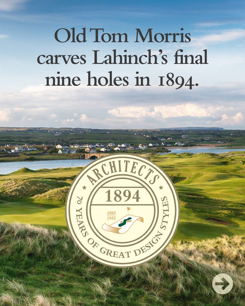 ArchitectsClub's tweet photo. 70 Years of Great Design Styles (1885-1955): Old Tom Morris (1894)

In 1894, Old Tom Morris — already a living legend at 73 — carved the final nine holes at Lahinch in Ireland. https://t.co/Dk3cnHLJPX