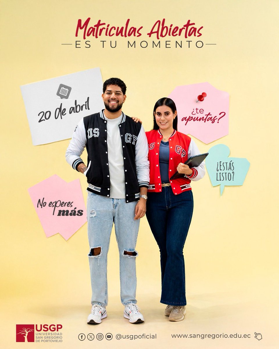 USGPOFICIAL's tweet image. Ellos ya dieron el paso… ¿y tú? 👀🔥

🚨 Matrículas Abiertas desde el 20 de abril

👉 Escríbenos y asegura tu cupo: usgp.info/WP 

😏 No esperes más… el momento es AHORA

#USGP #EsTuMomento #DaElPaso