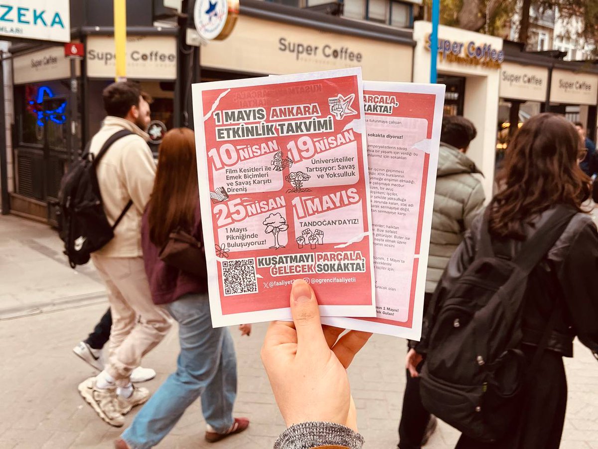 faaliyet59's tweet photo. 📨 Biz 1 Mayıs'a hazırız, peki ya sen?

Gel birlikte yürüyelim, üniversitenin sesini yükseltelim!

📍Ankara
#kuşatmayıparçala https://t.co/7ky1dqWsdT