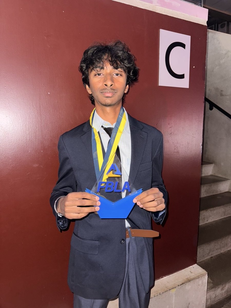 FHHSFBLA's tweet photo. Congrats Tejas Cherukuru! Qualified for state with 3rd place in Intro to Information Technology. https://t.co/mgtMVsR8t2
