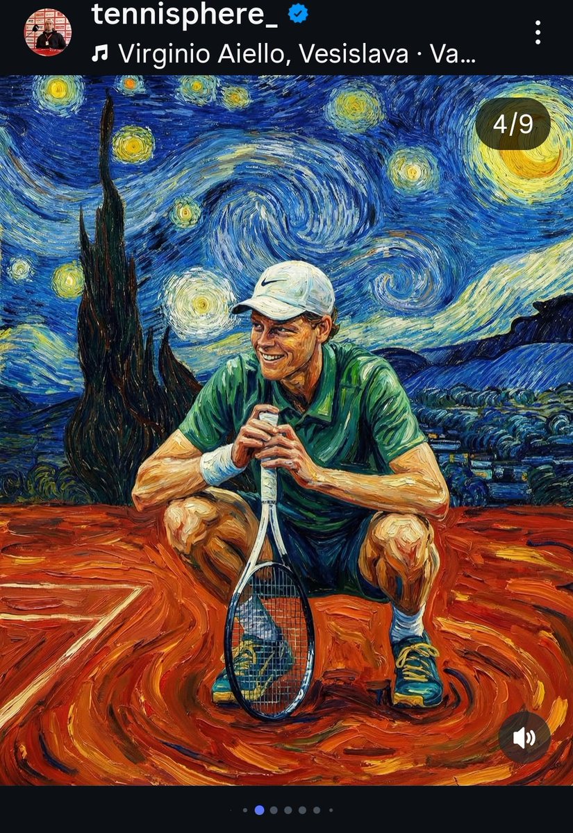 LadyEsme5's tweet image. Jannik versione Van Gogh 🌌

#Sinner
#RolexMonteCarloMasters