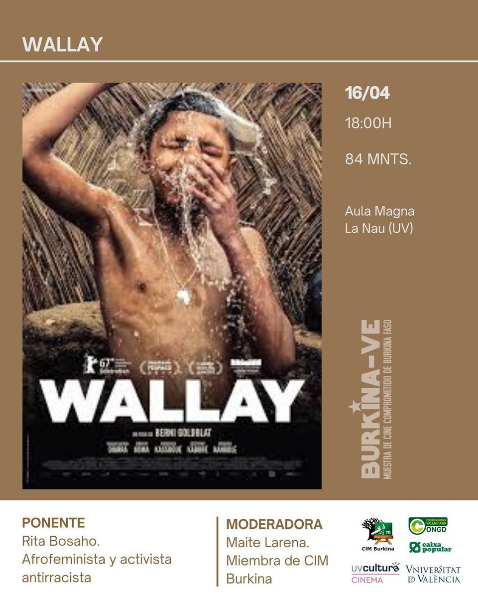 CIMBurkina's tweet photo. Wallay: Ady, un adolescente que vive en Francia ajeno a sus raíces, y cada vez más rebelde. Su padre lo envía a pasar el verano a Burkina Faso. donde afrontará el conflicto de no sentirse completamente de ningún sitio y decidir quién quiere ser.
https://t.co/P2dAoW6z67 https://t.co/TLwT6ZoYCT
