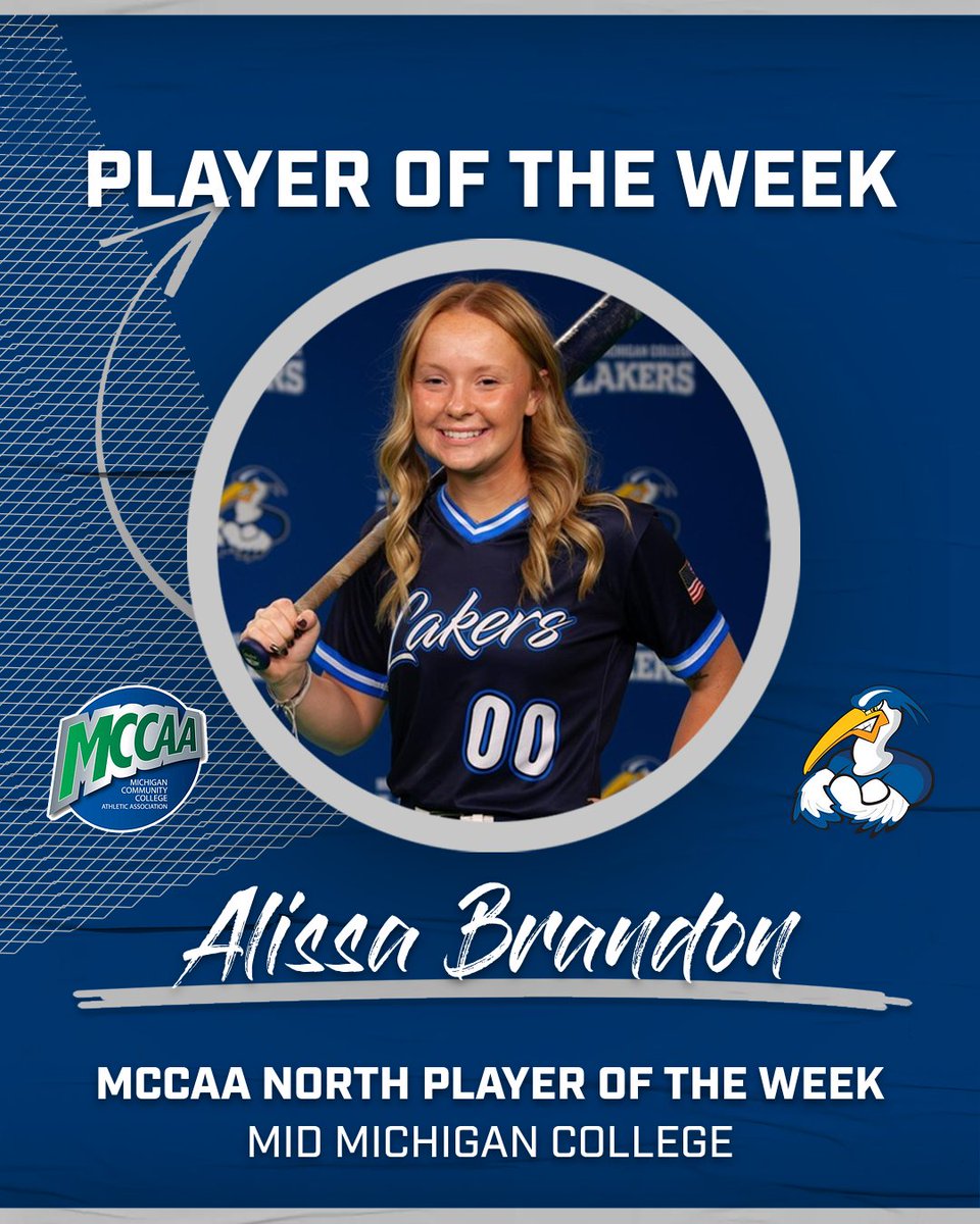 Player of the Week! 🥎 @Mid_Softball FR INF Alissa Brandon slashed .571 ...