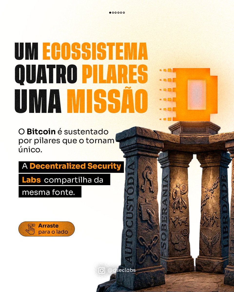 DSECAcademy's tweet photo. Conheça os pilares da Decentralized Security Labs (DSEC Labs). 

🔐 Segurança é o cuidado direto com seus próprios ativos.
🕊️ Liberdade é transacionar com eficiência.
🟠 Soberania é ter controle sobre suas decisões financeiras.
🌐 Descentralização é utilizar infraestruturas abertas.

Acreditamos em um futuro onde a tecnologia amplia as possibilidades das pessoas,  com mais autonomia e DESCENTRALIZAÇÃO.

#dseclabs #alfredspace #dominipay #coldkit