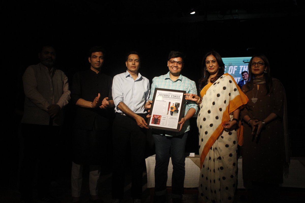 journalismdcac's tweet photo. Honouring those who made the Alma Mater proud!

Mr. Anshul Singh, proud Alumnus was felicitated at Indraprastha Dialogue 2026- The Annual Fest of the department of Journalism, DCAC for his spectacular achievement of AIR 873 in the UPSC 2025 examination. https://t.co/d6qP8rQYtY