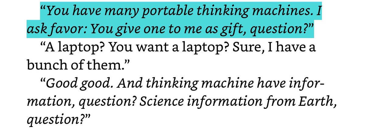 HeirPlain's tweet image. thinking about book!Rocky asking for a gift and movie!Grace not even needing to be asked because he knew his Rock would LOVE to have his own portable earth-thinking machine!

I think movie!Grace can hear book!Rocky in the cosmos bc gracerocky soulmates in every universe tbh