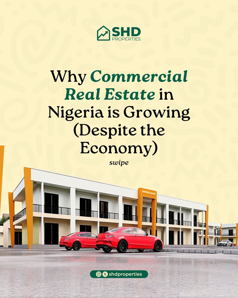 shdproperties's tweet photo. Inflation is up. Naira is fluctuating. And yet — commercial property demand is rising.

Here's why savvy investors are moving money into bricks and mortar right now, and the data behind the trend.

#SHDProperties https://t.co/O76SAaRCdo