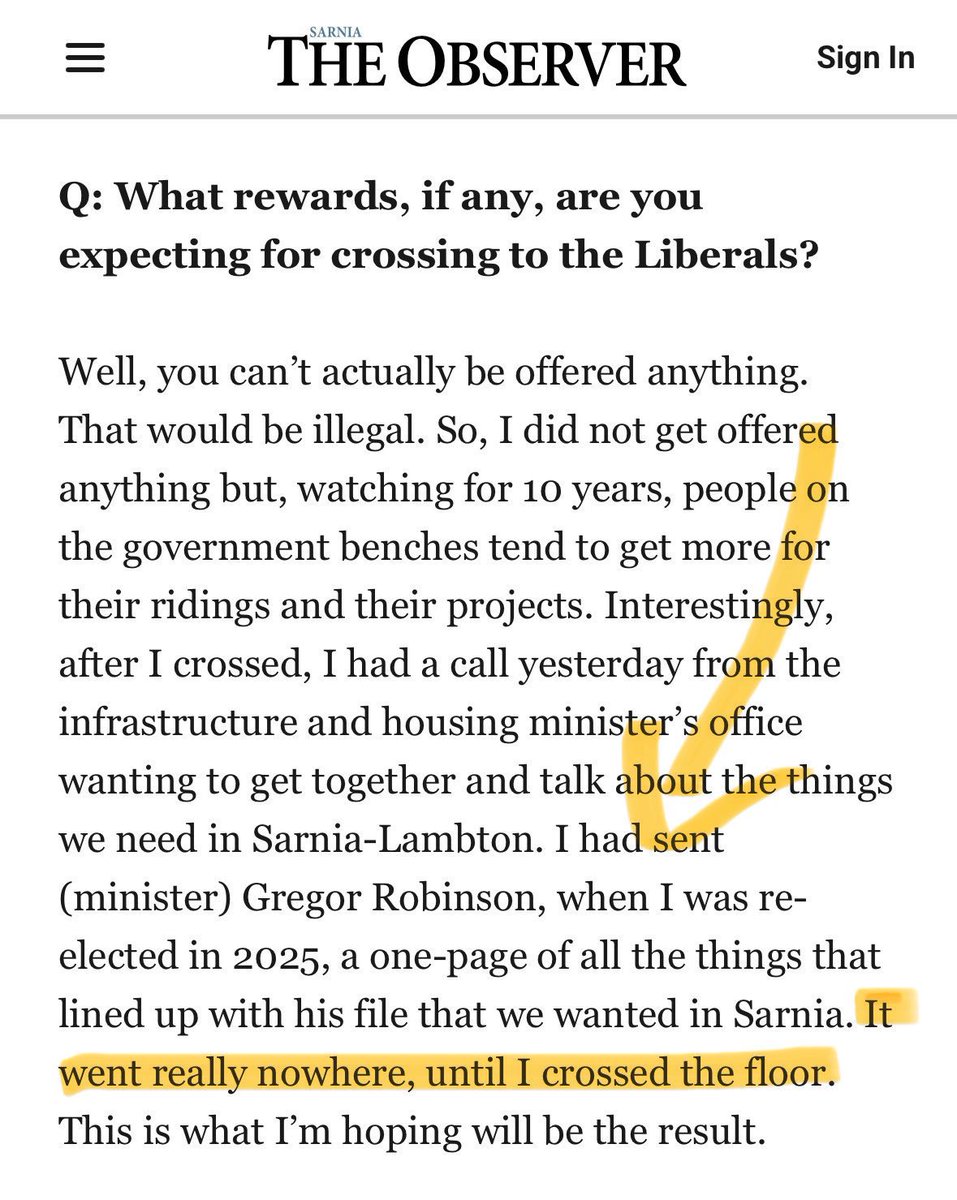 AmarjeetGill's tweet image. Read that again.

Nothing moved for their community… until they crossed the floor.

So is that the standard now?
Support the Liberals — or your riding gets left behind?

That’s not how democracy should work.
#democracy #markcarney #canada #CanadaPolitics #pierrepoilievre
